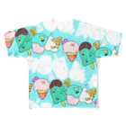 ほんわかマーケットのペンギンアイス(空） All-Over Print T-Shirt