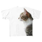 SHOP W　SUZURI店のMARCO N.B. profile Tシャツ（フルグラフィック） フルグラフィックTシャツ