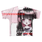 纈珠✝︎の♥ 配信者 ♥ フルグラフィックTシャツ