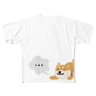 semioticaのむむむ柴犬（・・・） フルグラフィックTシャツ