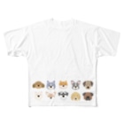 semioticaのわんわん大集合（ゆる） All-Over Print T-Shirt