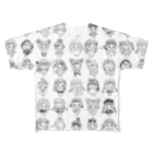 ♡enacoco♡のモノトーンふんわり女子いっぱい All-Over Print T-Shirt