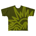 森と樅の金の山（緑） フルグラフィックTシャツ