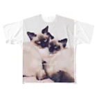 Siamese cat シャムのSiamese cat シャム猫 フルグラフィックTシャツ