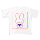 絶滅危惧種　suzuri 店のまんじちゃん All-Over Print T-Shirt