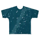 ShikakuSankakuの星座の落書き　青地 フルグラフィックTシャツ