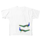 らぴの堂のはりきって孔雀。 All-Over Print T-Shirt