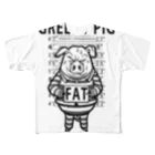 TOMOKUNIのGREEDY PIG フルグラフィックTシャツ