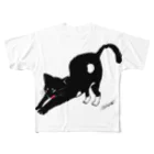 自由なサイト「me.ch」の黒猫にゃん フルグラフィックTシャツ