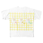 山田デイジーのえのぐひつじきいろ フルグラフィックTシャツ