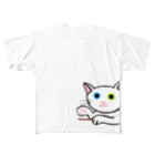 SU-KUのゆる猫　オッド フルグラフィックTシャツ