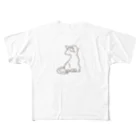 せきね まりのの人間をみまもるねこ(hello All-Over Print T-Shirt