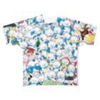 ラビット・ユキネのちゃぶ台商店のフルグラ・ユキネＴシャツ（大集合Ver.）  All-Over Print T-Shirt