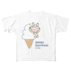 あやせえものミミメリーとソフトクリーム フルグラフィックTシャツ