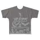 エダマメトイチのハロウィン 2. グレイ Sサイズ用 両面 フルグラフィックTシャツ