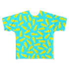  むきむき   地球生活のお魚入水（金） All-Over Print T-Shirt