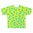  むきむき   地球生活のお魚入水（空） フルグラフィックTシャツ