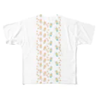 ぴより子のおみせのふたりのあしあと（縦） All-Over Print T-Shirt