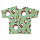 1374design(iminashi design)のどらむせっと・ぐりーん All-Over Print T-Shirt