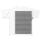 MSK STUDIOのCropping Border T / Black-Gray フルグラフィックTシャツ