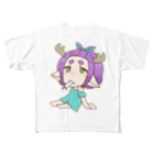 かますのまろまゆ族 All-Over Print T-Shirt