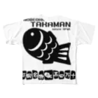 高田万十のTAKAMAN　BLACK フルグラフィックTシャツ