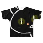 izumimimimimimiの暗闇からひょっこり猫 All-Over Print T-Shirt