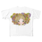 Chick ChieckのFlower-2 All-Over Print T-Shirt