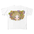 Chick ChieckのFlower-2 フルグラフィックTシャツ