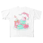 a0のうさぎマカロン フルグラフィックTシャツ