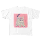 萌獣ファクトリー「純屋」の萌獣 猫 ユニャコーン／ゆにゃんこ：アポロ All-Over Print T-Shirt