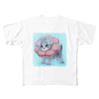 萌獣ファクトリー「純屋」の萌獣 猫 ポンデニャイオン：さくらもち All-Over Print T-Shirt