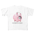萌獣ファクトリー「純屋」の萌獣 猫 かとりにゃんこう：ピンク All-Over Print T-Shirt