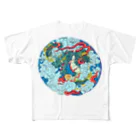 らぴの堂の浅草雷門の龍 All-Over Print T-Shirt