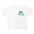 ベジタリアンどうのトライアングルキャット All-Over Print T-Shirt