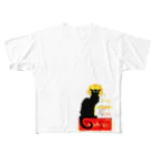 スマイル３９のBlack Cat by ﾛｰﾄﾚｯｸ フルグラフィックTシャツ