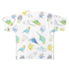 まめるりはことりのめっちゃセキセイインコちゃん【まめるりはことり】 All-Over Print T-Shirt