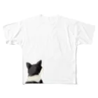 おとぼけ姉さんSHOPの鉢割れ猫のしっぽ(両面) All-Over Print T-Shirt