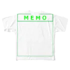 TUKEのいつでもＭＥＭＯ フルグラフィックTシャツ