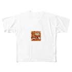 tomatogaeruの柿ピー フルグラフィックTシャツ