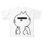 air_sの目線にゃんこ フルグラフィックTシャツ