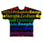 器具田こする教授 Kiguda Lab.のLGBTPZN フルグラフィックTシャツ