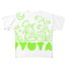 あまみやのフシギの森のピュータ green フルグラフィックTシャツ