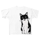 CUROGNACの100nyans031.moanacat(mono） フルグラフィックTシャツ