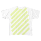 viofranme.のsuzuri_fullgraphicT-template-XL_slash_lime_yellow_pale All-Over Print T-Shirt