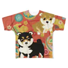 KENSYOイラストレーションのKENSYO vol.107 「柴犬」 Tシャツ フルグラフィックTシャツ