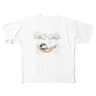 MINI BANANA ゴリラの親子のMINI BANANA ハワイアン All-Over Print T-Shirt