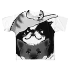 arukoのにゃん狆柴っ！mono All-Over Print T-Shirt