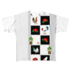 ジルトチッチのデザインボックスの酉年のニワトリのイラストgoods フルグラフィックTシャツ
