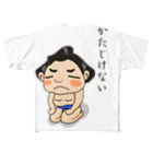 TokyoSienneの「かたじけない🙇‍♂️ 」〜どすこい！気ままに相撲ライフ〜 All-Over Print T-Shirt